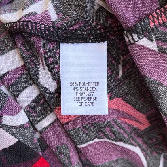 •Dana Buchman• NWT Abstract Pattern Side Ruched Dress - Size 3X - Picture 6 of 9